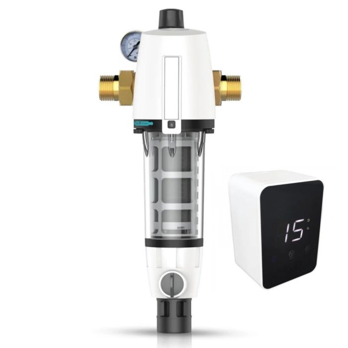 WF944AM-Rückspülfilter mit Rückspülautomatik, Druckminderer und Manometer RDX 1 - 10 bar 1 Zoll - DN 25